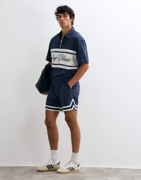 GAP vintage tie waist shorts co-ord in blue - view 1