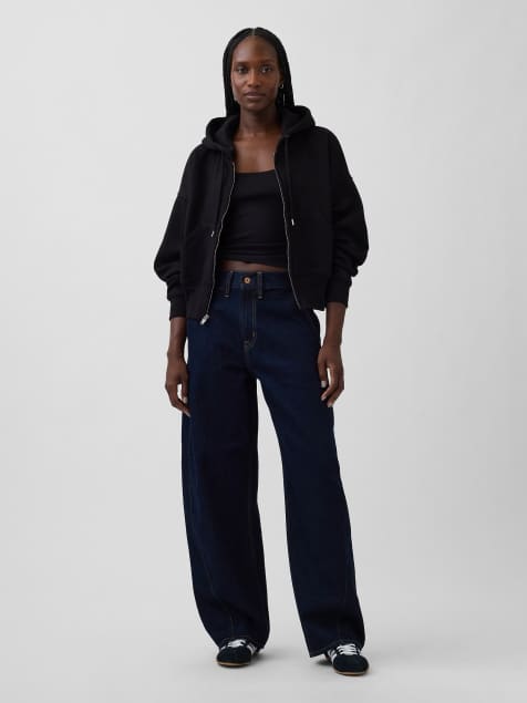 GAP wide balloon jeans in dark indigo blue - view 1