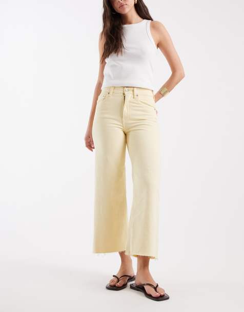 GAP wide leg baggy jeans in beige - view 1