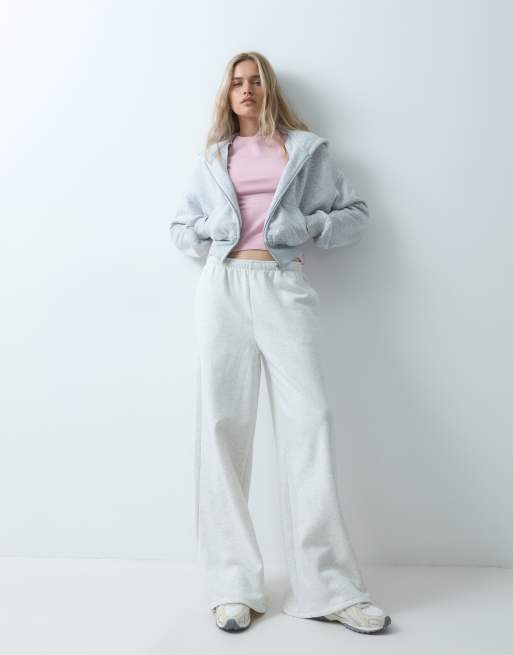 GAP wide leg baggy jogger in heather grey, 2 of 5