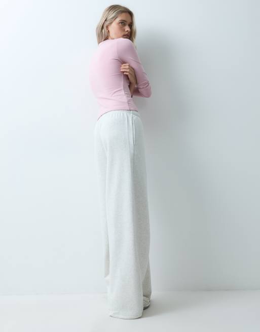 GAP wide leg baggy jogger in heather grey, 4 of 5