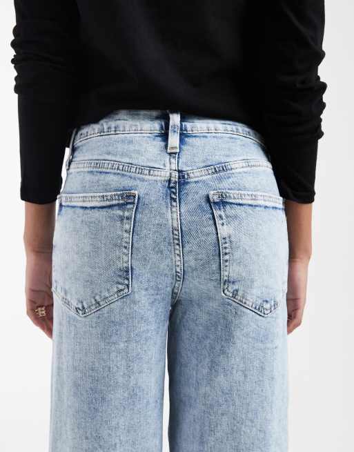 GAP wide leg jeans in light indigo blue, 5 of 5