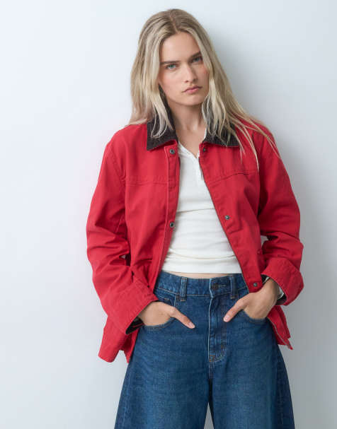 GAP Woven barn jacket in red - view 1