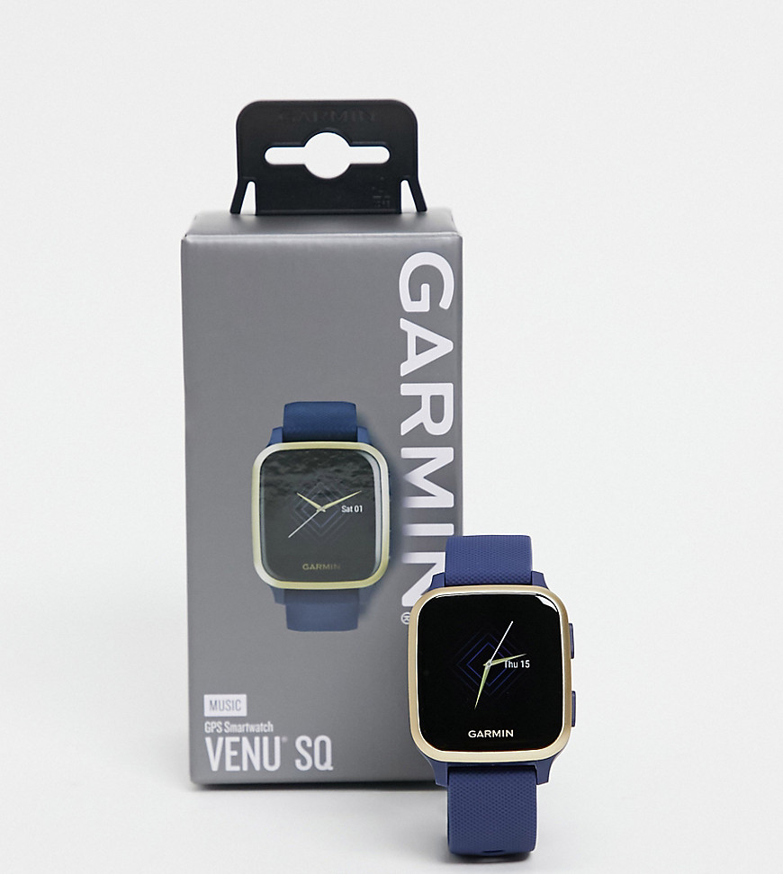 Garmin – Unisex Venu Sq 41mm – Marinblå smartwatch 010-02426-12