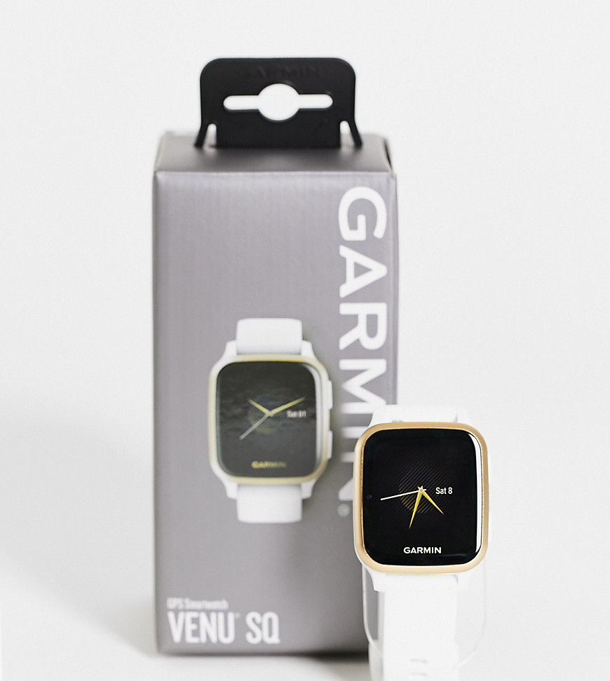 Garmin – Venu Sq – Vit smartwatch med 41mm i unisex-modell, 010-02427-11-Vit/a