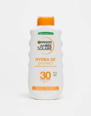 Garnier - Ambre Solaire Hydra 24 Hour Protect - Feuchtigkeitsspendende Sonnencreme-Lotion mit LSF 30, 200 ml-Keine Farbe