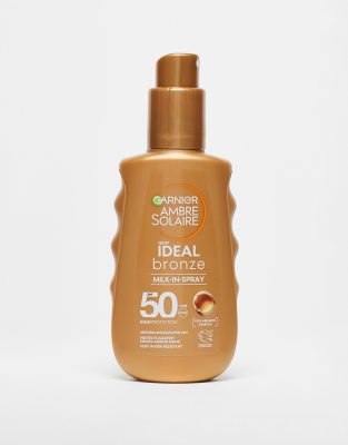 Garnier Ambre Solaire - Ideal Bronze - Lait spray bronzant FPS 50 - 150 ml-Pas de couleur