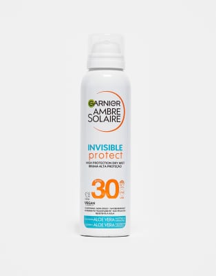 Garnier Ambre Solaire Invisible Protect Dry Mist SPF30 Sun Cream Spray 150ml-No colour