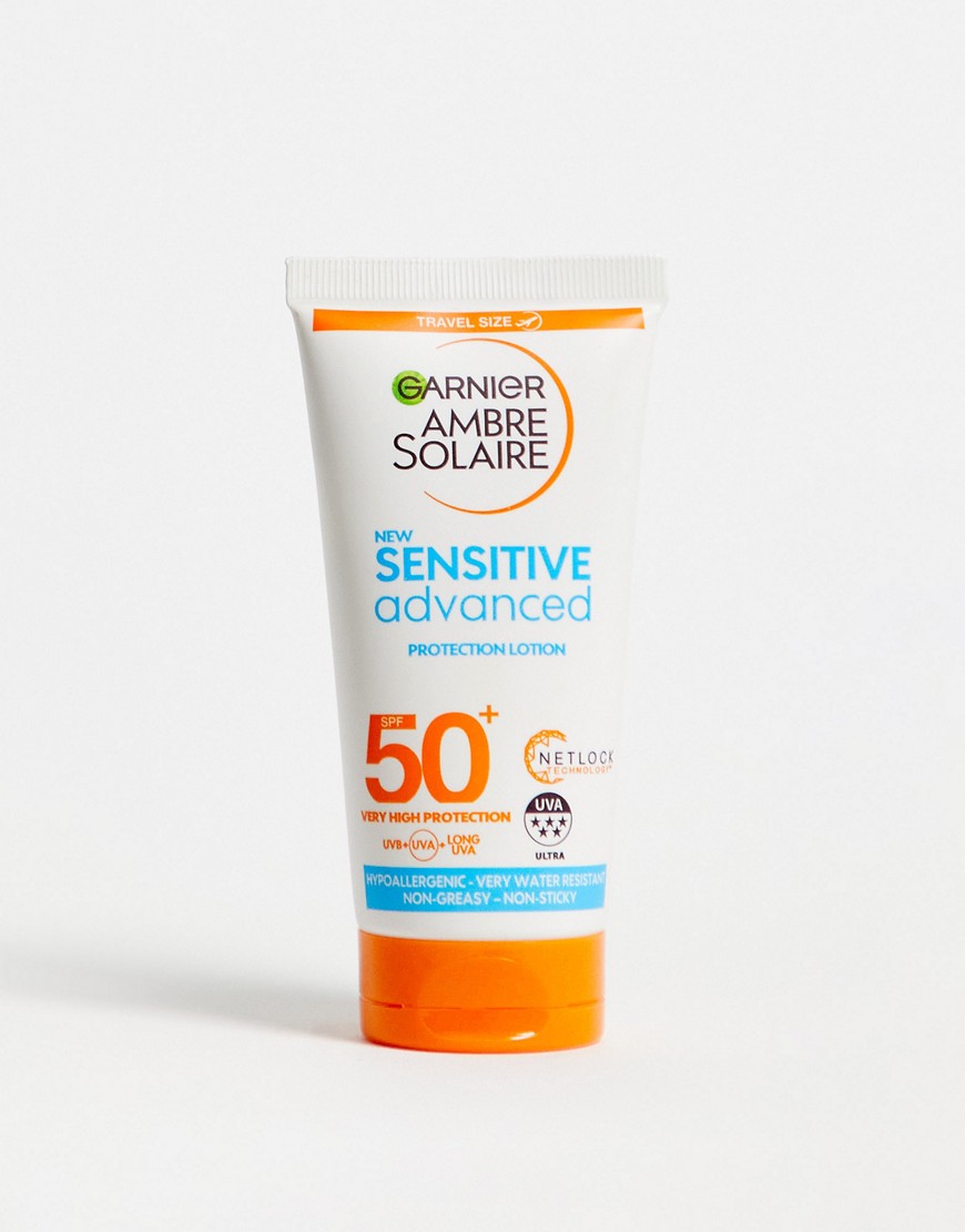 Garnier Ambre Solaire Mini Sensitive Hypoallergenic Sun Protection Cream SPF50+ 50ml-No colour