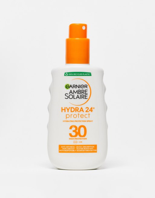 Garnier – Ambre Solaire SPF 30 Hydra – Återfuktande och skyddande solkrämsspray med effekt i 24 timmar, 200ml
