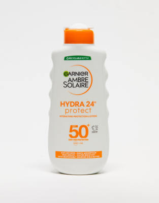 Garnier Garnier Ambre Solaire SPF 50+ Hydra 24 Hour Protect Hydrating Sun Cream Lotion 200ml-No colour