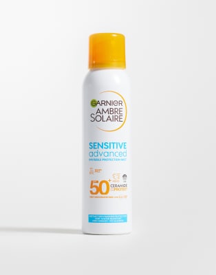 Garnier Ambre Solaire SPF 50+ Sensitive Advanced Hypoallergenic Dry Mist Sun Cream Spray 150ml