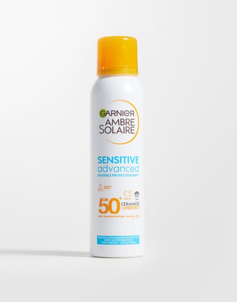 Garnier Ambre Solaire SPF 50+ Sensitive Advanced Hypoallergenic Dry Mist Sun Cream Spray 150ml - view 1