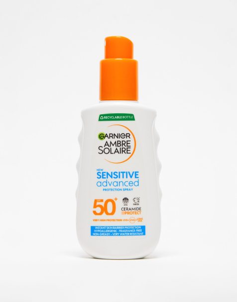 Garnier Ambre Solaire SPF 50+ Sensitive Advanced Hypoallergenic Sun Cream Spray 150ml