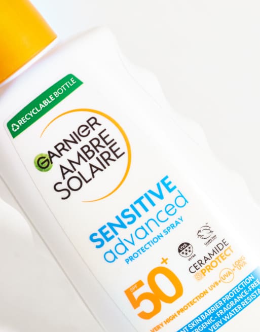 Garnier Ambre Solaire SPF 50+ Sensitive Advanced Hypoallergenic Sun Cream Spray 150ml, 3 of 4