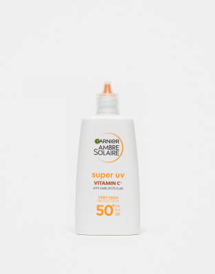 Garnier Ambre Solaire - Super UV Vitamine C - Fluide visage anti-taches FPS 50+ - 40 ml-Pas de couleur