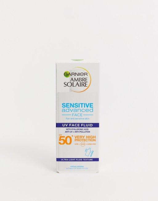 Garnier - Ambre Solaire - Ultra-Light Sensitive Face Fluid - Zonnebrandlotion SPF50+ 40ml, 2 van 4