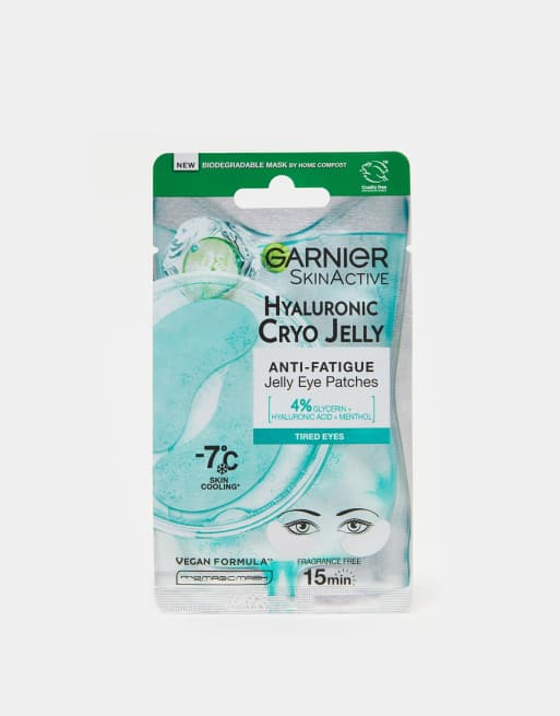 Garnier Anti-Fatigue Hyaluronic Acid & Icy Cucumber Cryo Jelly Eye Patches