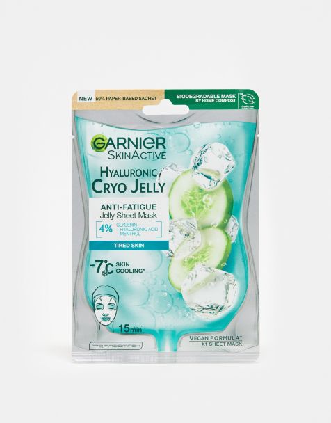 Garnier – Anti-Fatigue Hyaluronic Acid & Icy Cucumber Cryo Jelly Face Mask – Ansiktsmask - view 1