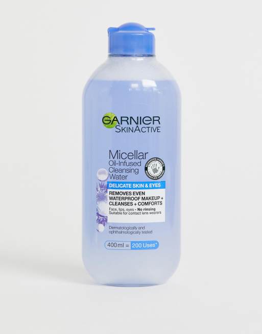 Garnier Eau Micellaire Nettoyante Infusée à Lhuile Pour Peau Sensibles Et Yeux 400 Ml