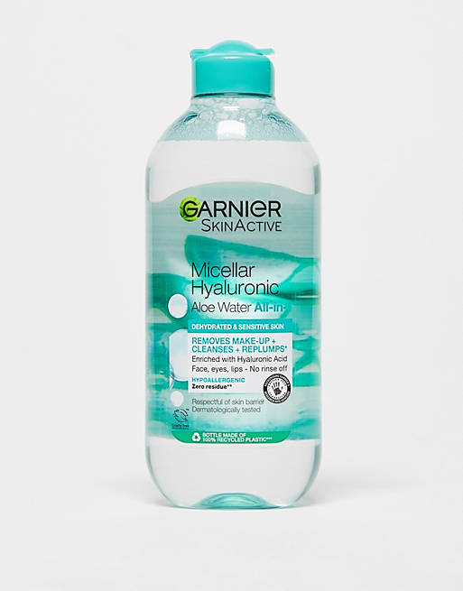 Garnier - Eau nettoyant micellaire à l'aloe vera et à l'acide hyaluronique  pour peaux déshydratées - 400 ml