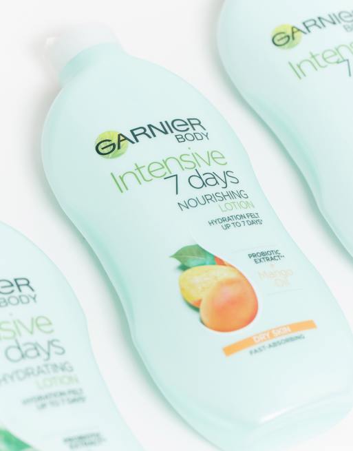Garnier – Intensive 7 Days – Mleczko z mango i wyciągiem z probiotyków do suchej skóry, 400 ml, 4 z 4