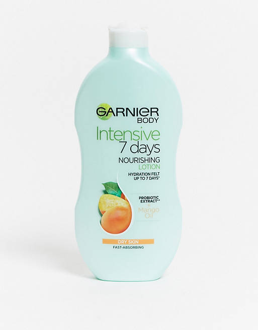Garnier - Lozione corpo 7 giorni intensiva con estratto di probiotici del mango per pelli secche 400 ml
