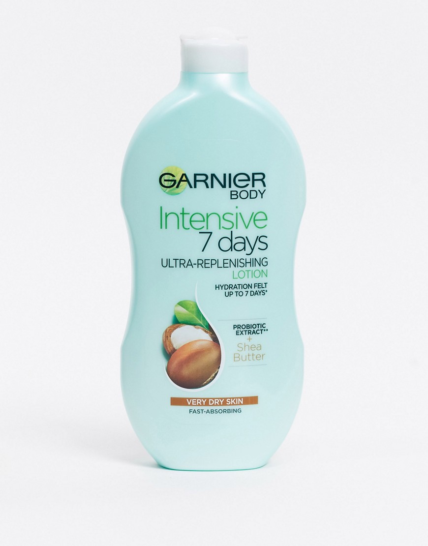 Garnier - Lozione corpo 7 giorni intensiva con estratto di probiotici e burro di karité per pelli secche da 400 ml-Nessun colore