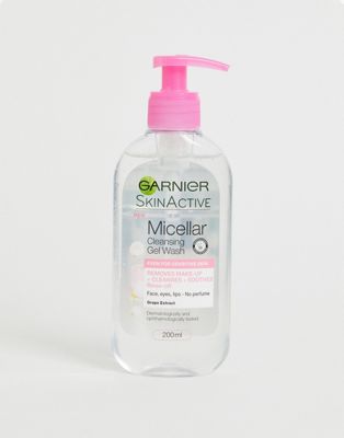 Garnier Micellar Gel Face Wash Sensitive Skin 200ml - ASOS Price Checker