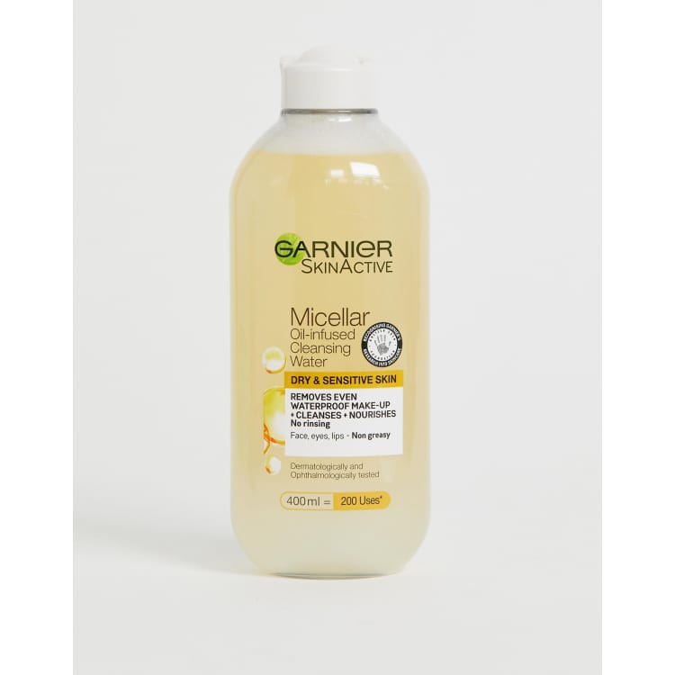 Garnier Micellar Cleansing Water, All-in-One Cleanser and Waterproof Makeup  Remover, Cleanses and Soothes, For Face, Lips & Eyes, For All Skin Types