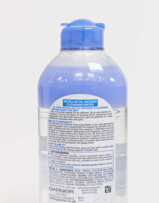 Garnier Micellar Oil-Infused Cleansing Water Delicate Skin and Eyes 400ml 3 pack (save 33%), 3 of 4