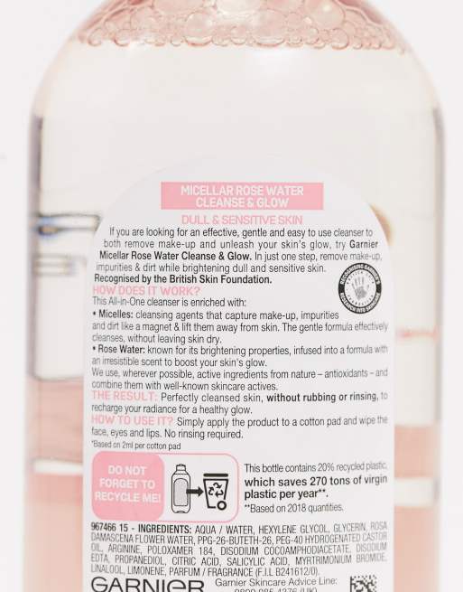 Garnier rose deals micellar water