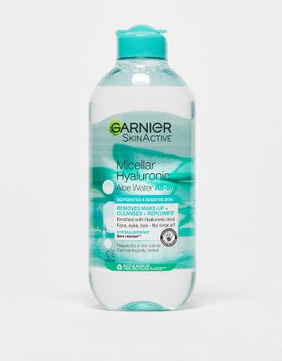 Garnier - Mizellen-Reinigungswasser für trockene Haut mit Hyaluronsäure und Aloe Vera, 400 ml-Keine Farbe