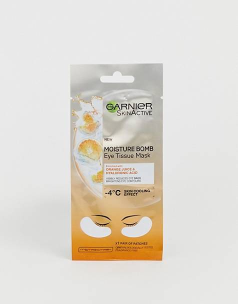 Garnier Moisture Bomb Eye Sheet Mask Hyaluronic Acid and Orange Juice 6g Pack of 5 SAVE 33%