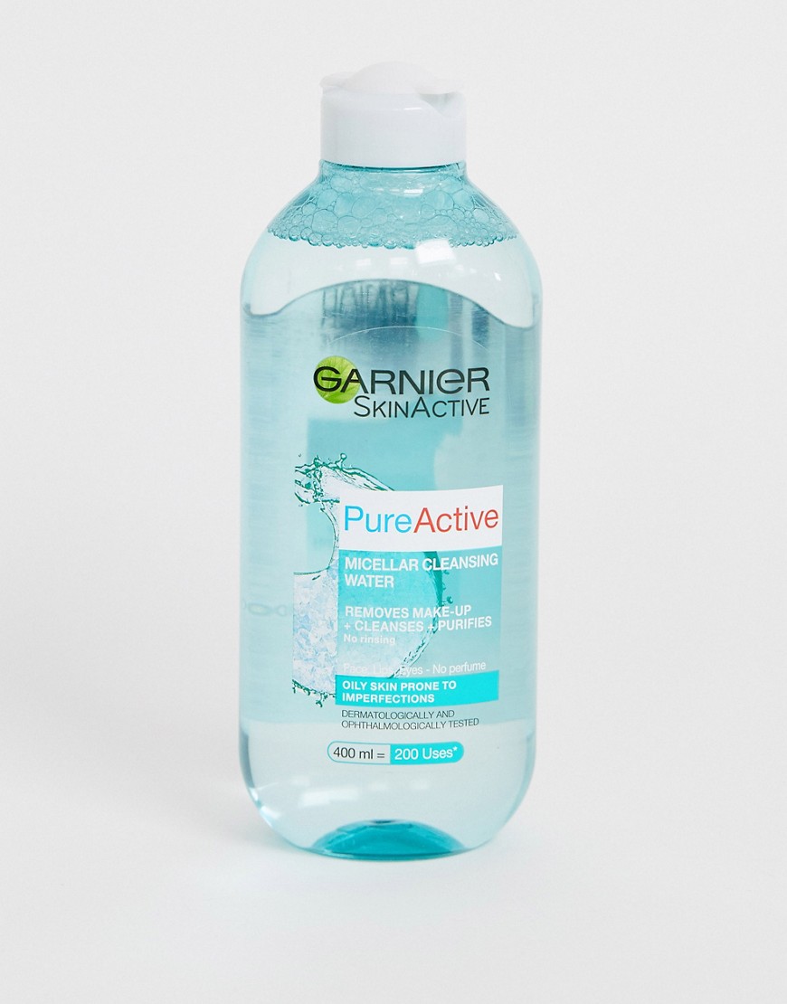 Garnier - Pure Active - Acqua micellare e detergente viso per pelli grasse da 400 ml-Nessun colore