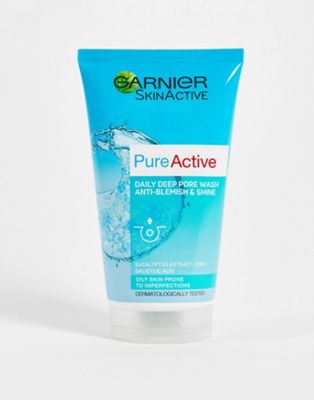 Garnier Pure Active Anti Blackhead Deep Pore Face Wash Oily Skin 150ml - ASOS Price Checker