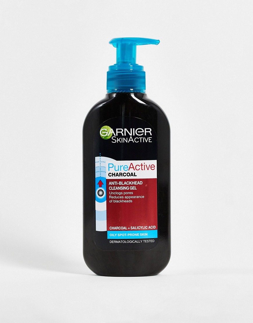 Garnier - Pure Active - Gel detergente intensivo al carbone contro i punti neri da 200 ml-Nessun colore