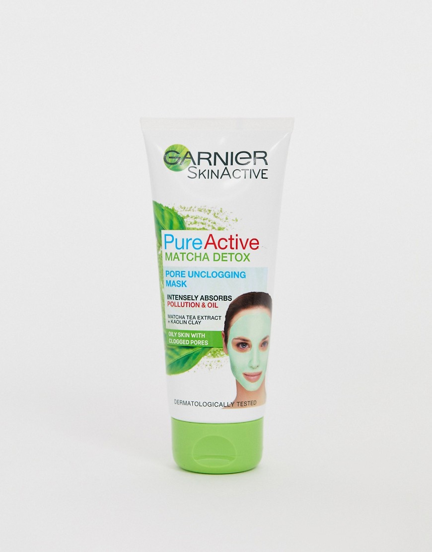 Garnier Pure Active Matcha Detox Pore Unclogging Face Mask, 100 ml-Ingen farve