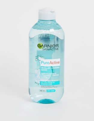 Garnier Pure Active Micellar Water facial cleanser Oily Skin 400ml-No Colour