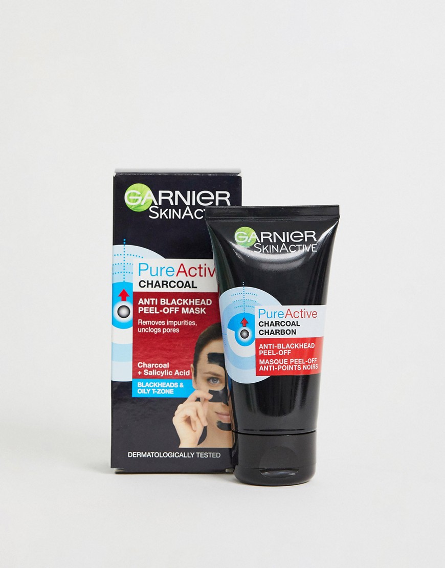 Garnier - Pure Active peel-off masker met houtskool tegen mee-eters-Zonder kleur