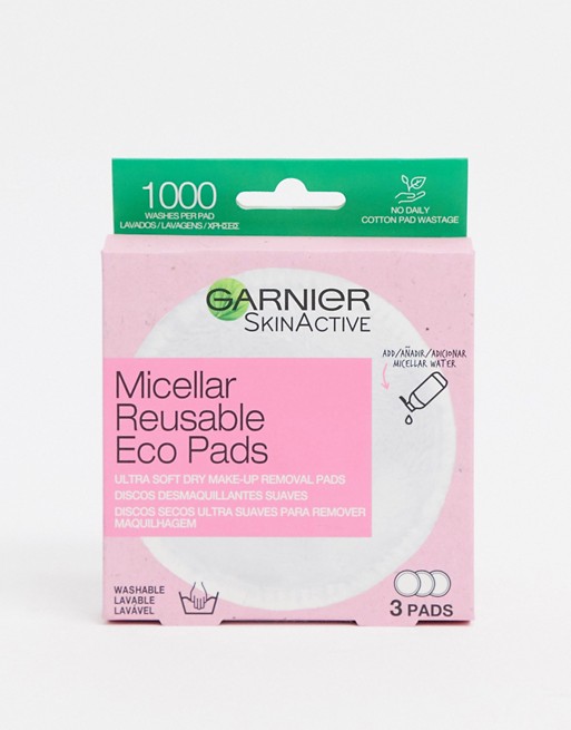 Garnier Reusable Make-up Remover Pads (3 Large Microfibre Pads)