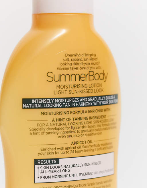 Garnier – Summer Body Hydrating Gradual Tan Moisturiser Light – Hydrerande brun utan sol-kräm i nyansen Light – 250 ml, 2 av 4