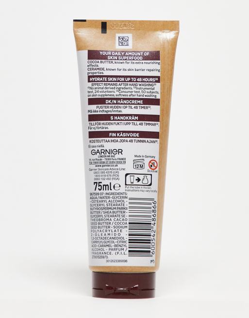 Garnier Superfood Repairing Hand Cream with Cocoa & Ceramide 75ml, 2 of 4