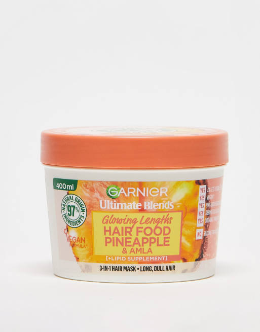 Garnier - Ultimate Blend - Glowing Lengths - Hair Food Pineapple & Amla - 3-in-1 haarmasker behandeling: 400ml