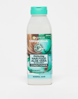 Garnier - Ultimate Blends - Feuchtigkeit spendender Hair Food Aloe vera Conditioner für normales Haar, 350 ml-Keine Farb...