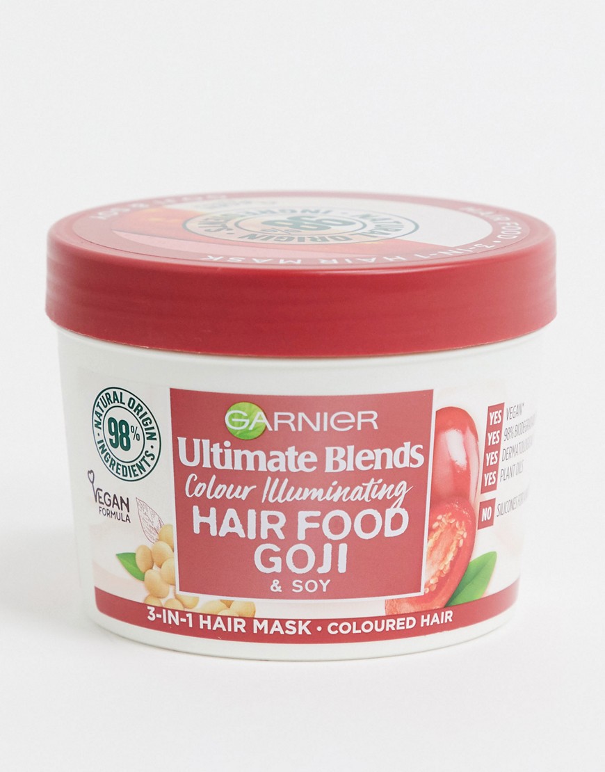 Garnier - Ultimate Blends Hair Food Goji - 3-in-1-haarbehandeling voor gekleurd haar 390 ml-Zonder kleur