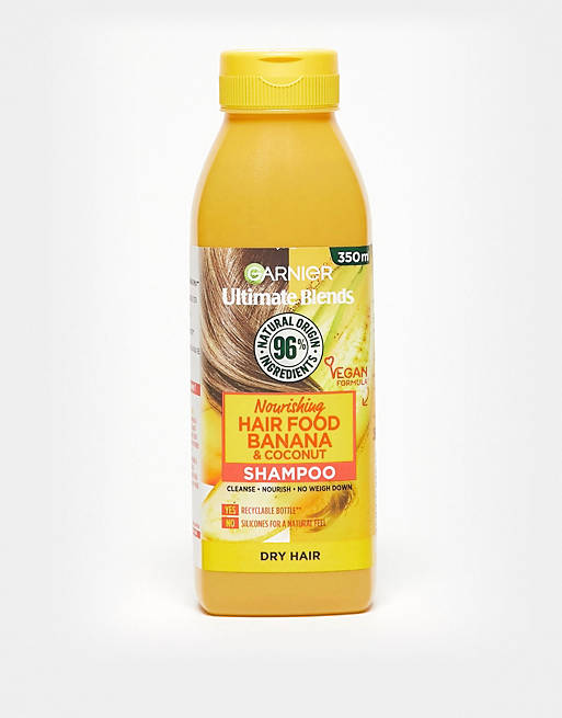 Garnier - Ultimate Blends Hair Food - Shampoo nutriente alla banana per capelli secchi 350 ml