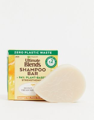 Garnier Ultimate Blends Honey Treasures Strengthening Shampoo Bar for Damaged Hair 60g-No colour