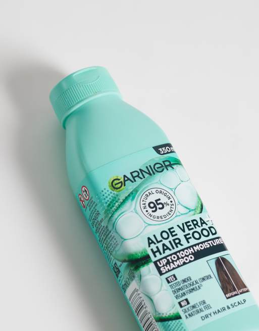 Garnier - Ultimate Blends Moisturising Hair Food Aloe Vera Shampoo Til Normalt Hår 350ml, 3 af 4