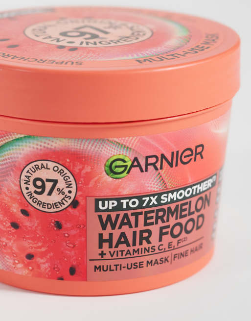 Garnier – Ultimate Blends Plumping Hair Food Watermelon – Maska 3 w 1 do cienkich włosów, 400 ml, 4 z 4